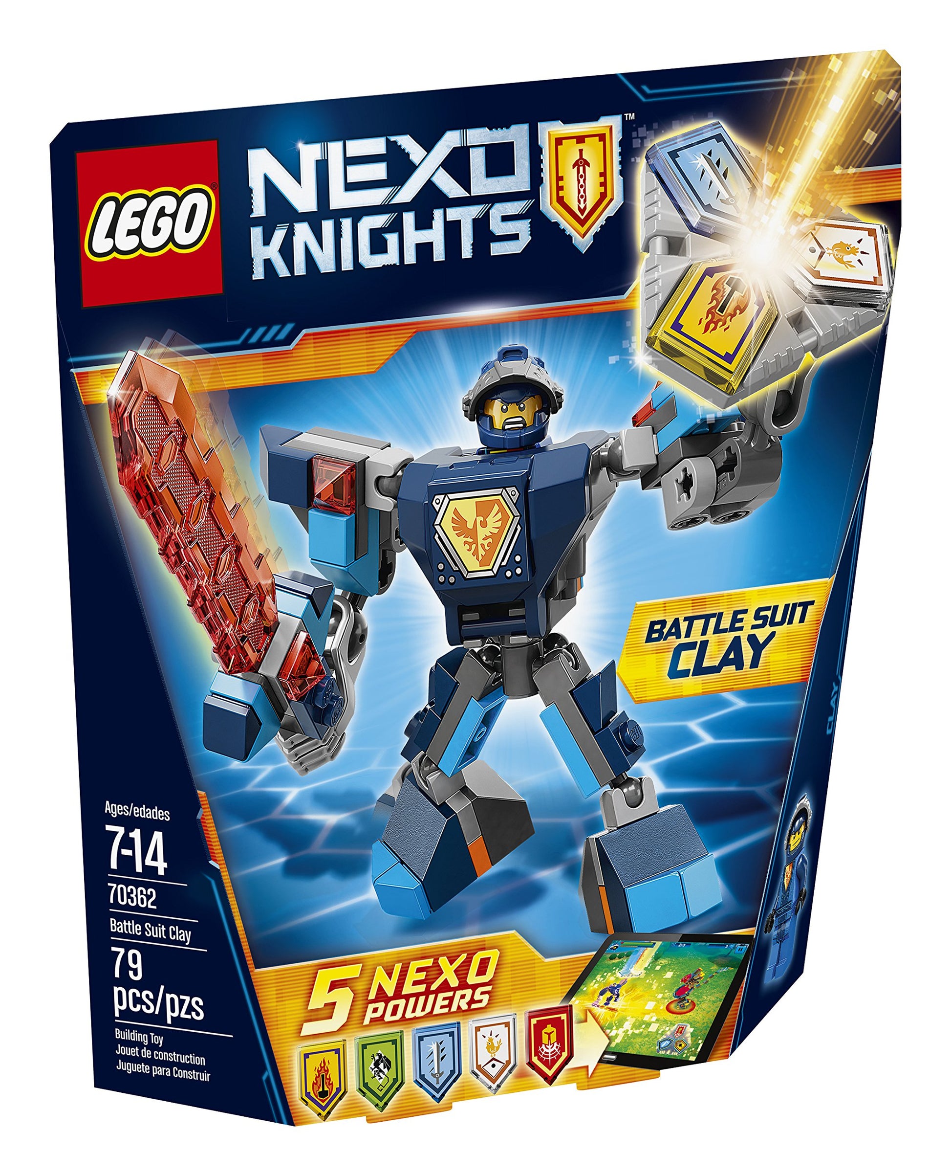LEGO Nexo Knights Battle Suit Clay 70362 Building Kit (79 Piece)