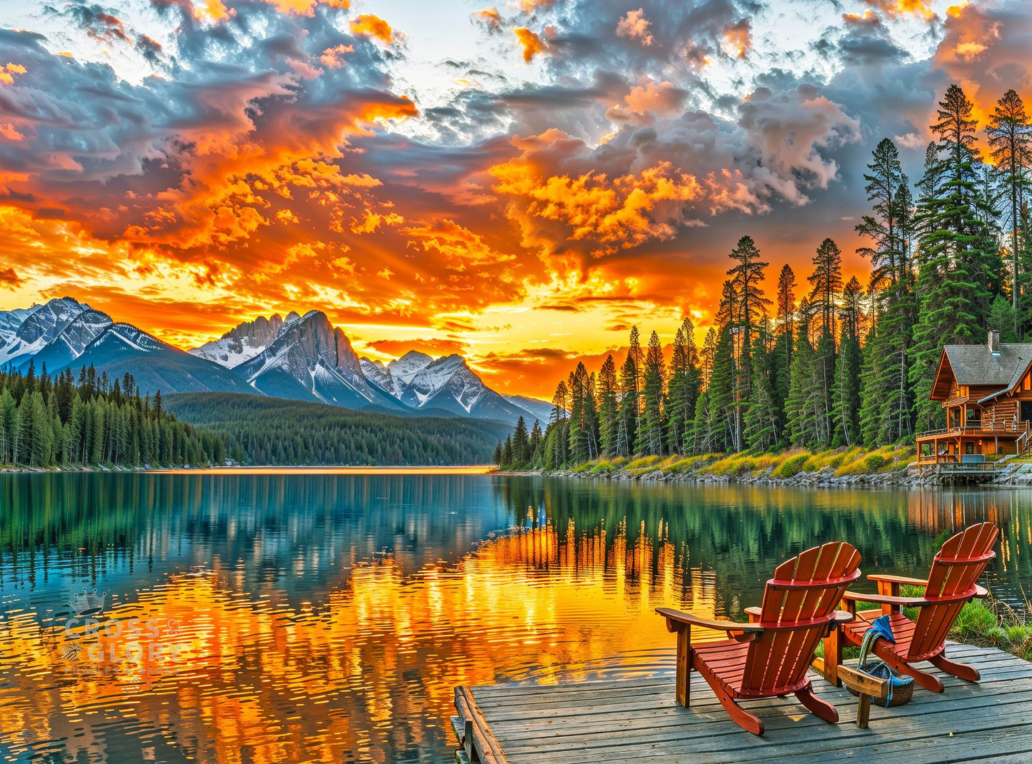 Cross & Glory | 1000 Piece Jigsaw Puzzles for Adults | Dockside Reflections
