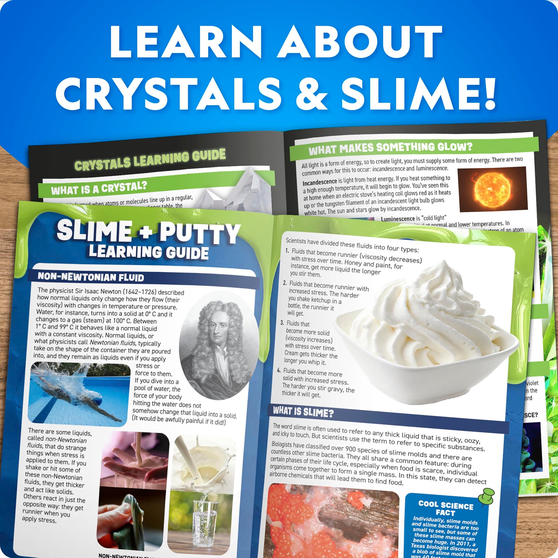 NATIONAL GEOGRAPHIC Mega Science Kit - Glow in The Dark Lab with Crystal Growing Kit, Slime Making, Glowing Putty, and More Science Experiments, Slime