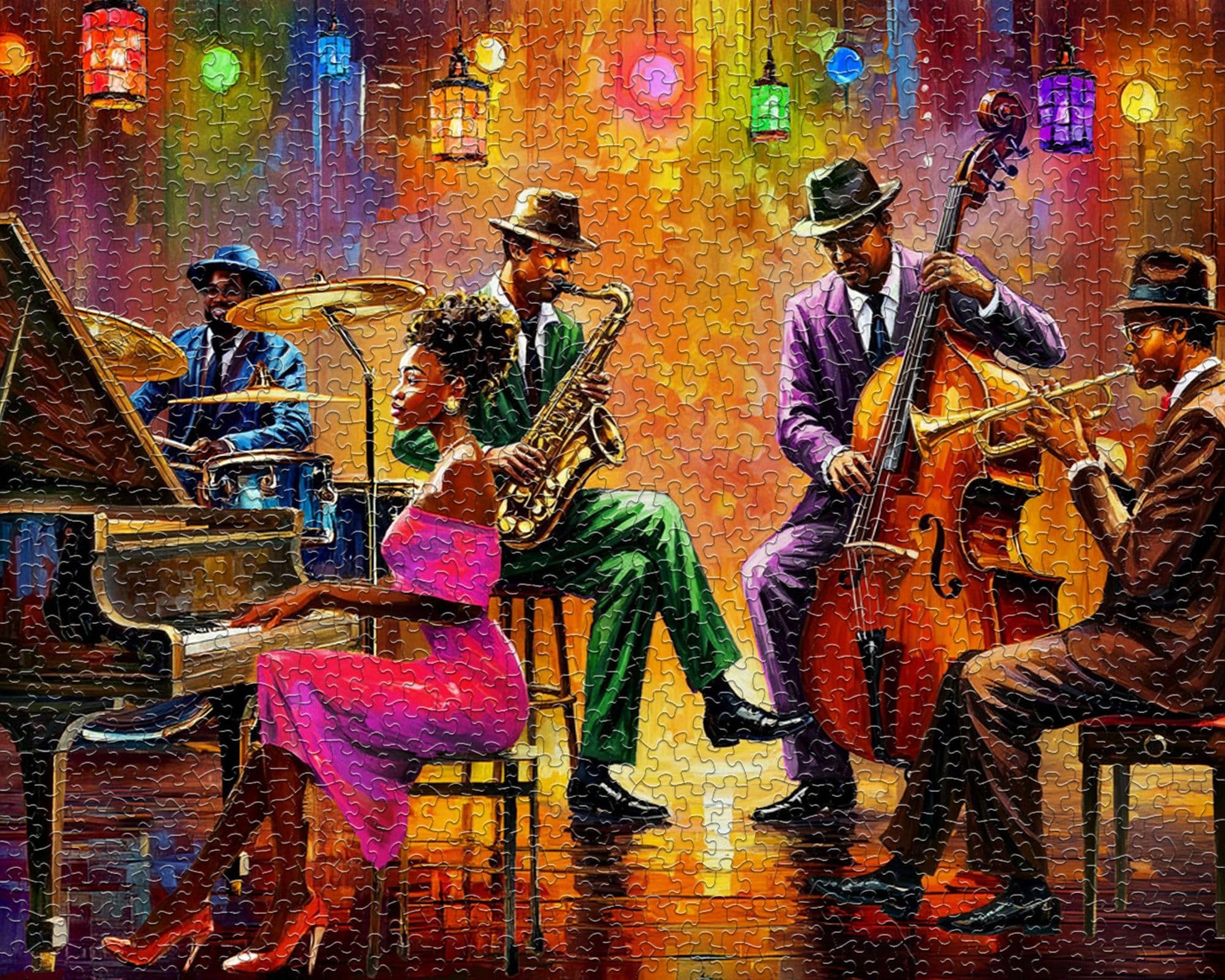 Springbok Neon Notes 1000 Piece Jigsaw Puzzle for Adults