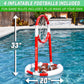GoSports Splash Pass Floating Pool Football Game Includes Hoop, 4 Footballs and Pump