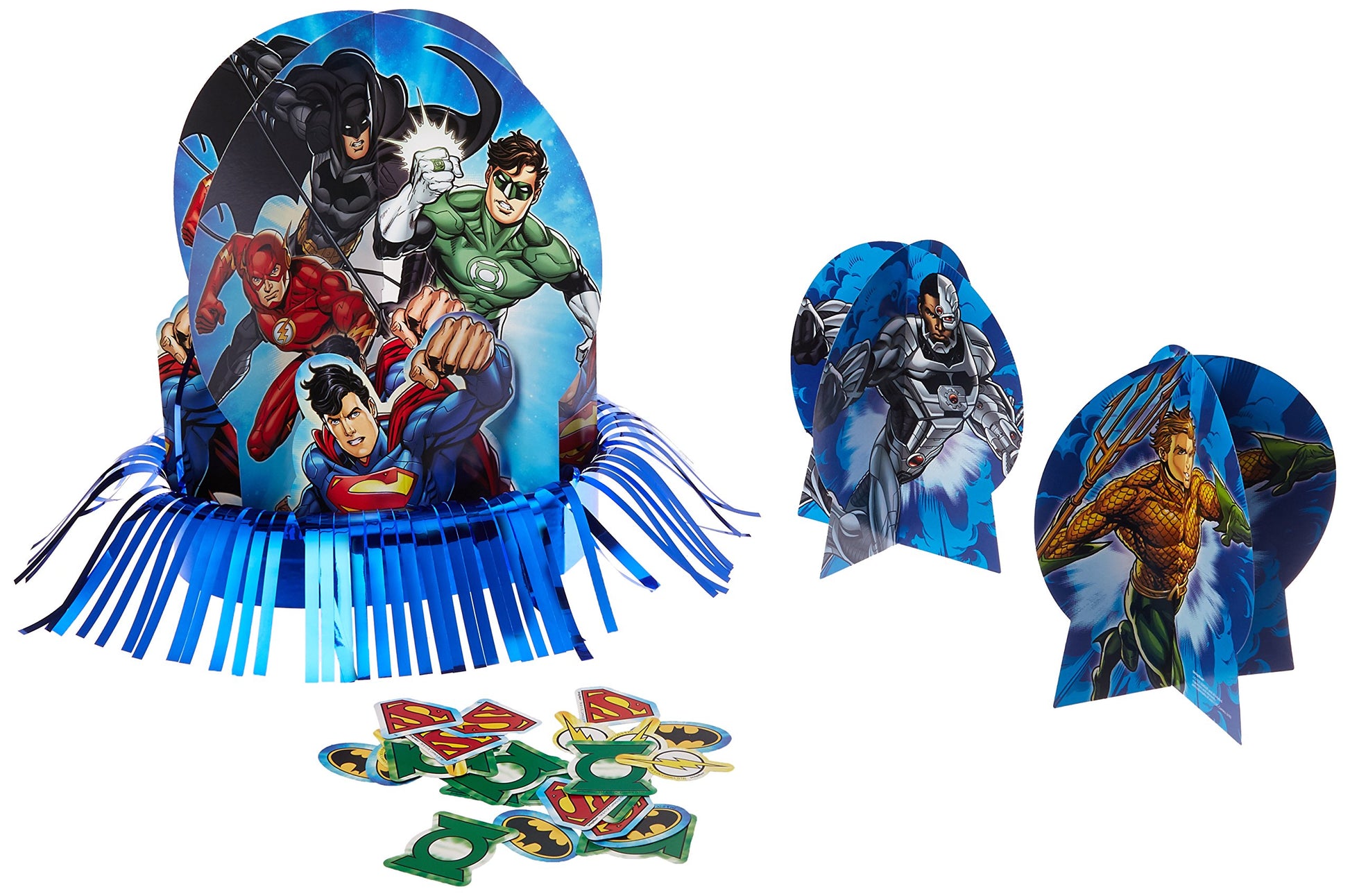 Amscan 281585 Justice League™ Table Decorating Kit, 1 pack (23 pcs), Party Favor