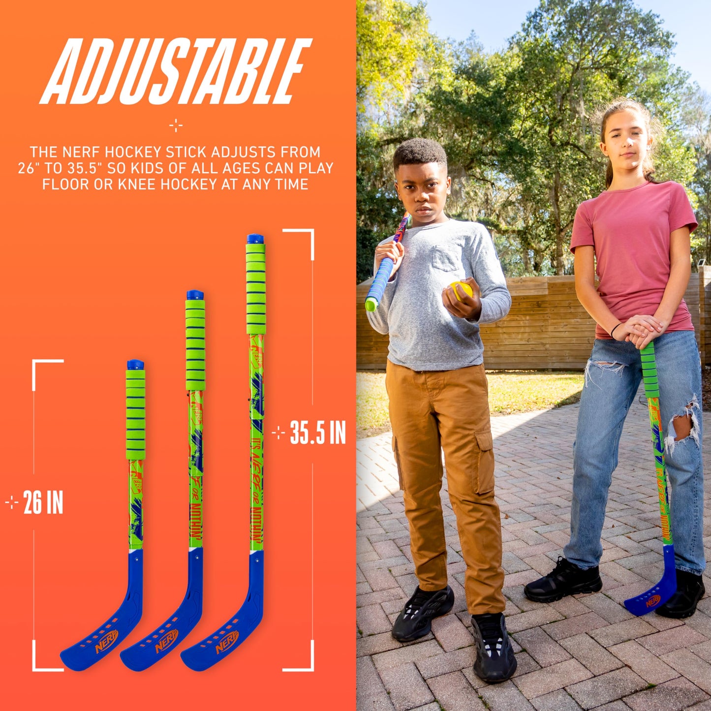 Franklin Sports Nerf Proshot Hockey Sticks + Ball Set