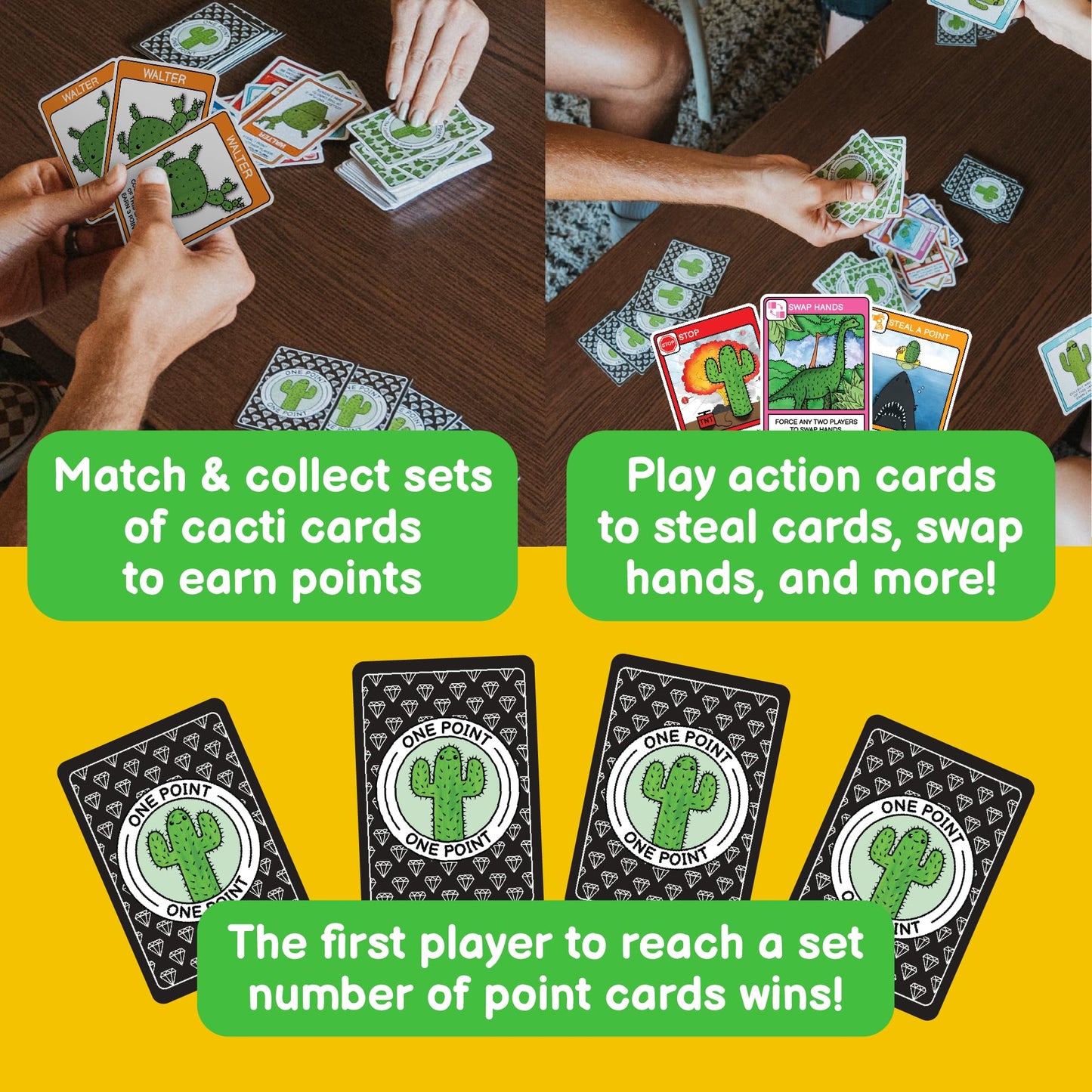 What's The Point? The Cactus Card Game - A Fun and Strategic Game for Families, Perfect for Family Play Night, Easy to Learn, Portable for Travel,