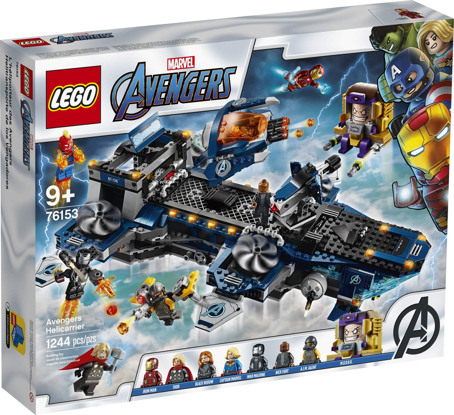 LEGO Marvel Avengers Helicarrier 76153 Fun Brick Building Toy with Marvel Avengers Action Minifigures, Great Gift for Kids Who Love Airplanes and