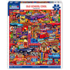 White Mountain 1000 Piece Jigsaw Puzzle Retro Nostalgic, Old School Cool