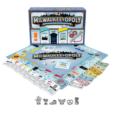 Late for The Sky Milwaukee-Opoly City Board Game - Family Strategy, Wisconsin Landmarks, Ages 8+, 2-6 Players, Traditional or 1-Hour Play, Tokens