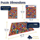 White Mountain 1000 Piece Jigsaw Puzzle Retro Nostalgic, Old School Cool