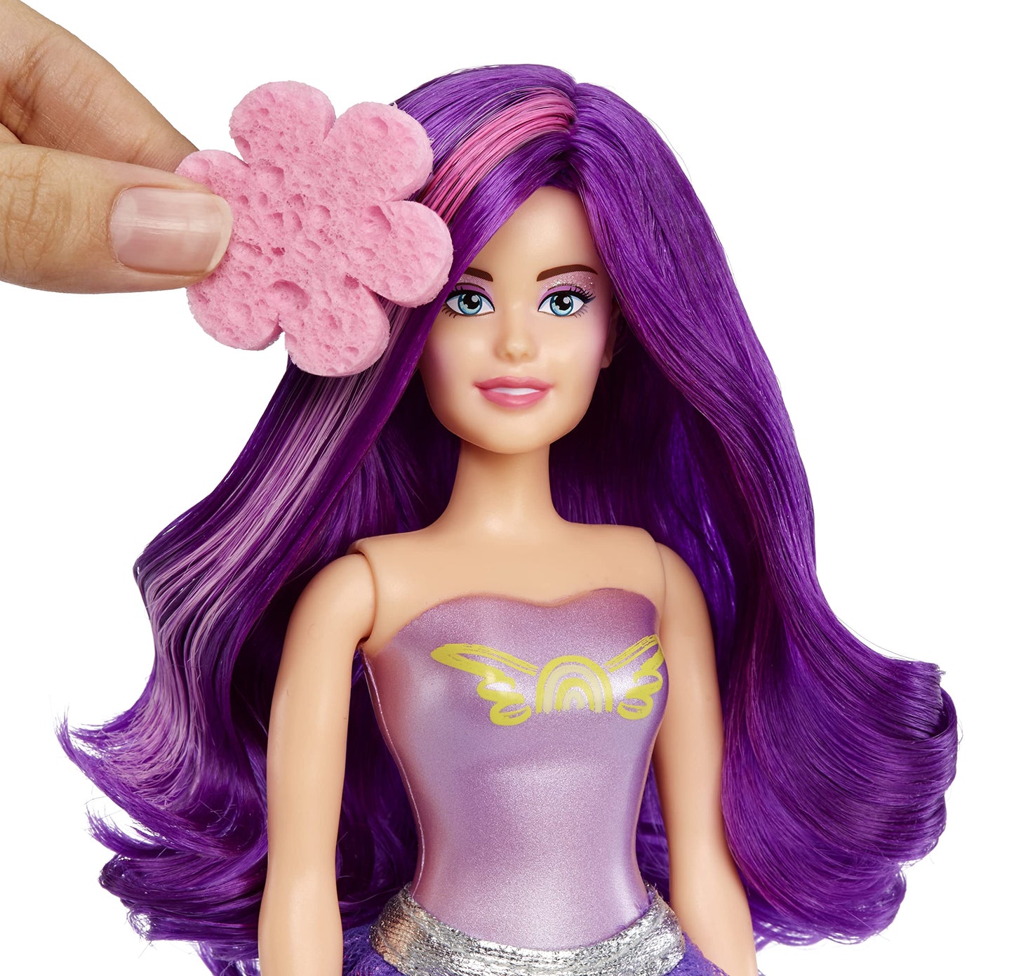 MGA Entertainment Dream Ella Color Change Surprise Fairies, Aria Purple Fashion Doll with 7+ Surprises Including Outfit , Castle Play Pretend Gift for