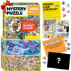 Odd Pieces Jigsaw Puzzles 1000 Pieces with Storytelling Comics, for Women, White Elephant, Mystery Puzzle for Adults & Kids - 19.7'' x 27.6''