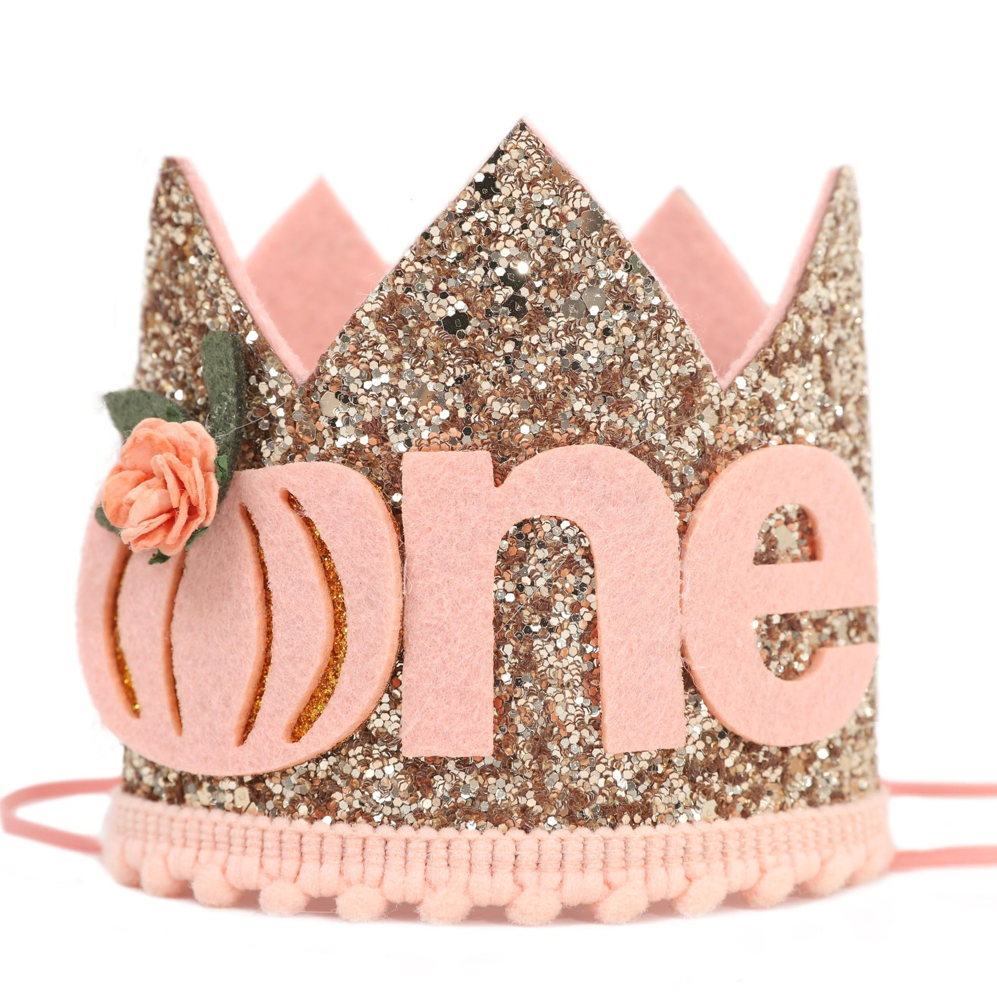 Agvgaza Little Pumpkin One Birthday Crown -Floral Pumpkin Decorations, Halloween Theme First Birthday Crown, 1st Hat Photo Shooting Props for Baby
