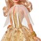 Barbie Signature 2023 Holiday Doll, Blonde Hair Wearing Golden Gown, Collectible with Doll Stand & Certificate of Authenticity