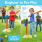 Fisher-Price™ Grow-to-Pro 2-in-1 Tee Ball Set for Toddlers & Kids, Height Adjustable Batting Practice & Outdoor Play Toy, Ages 18+ Months
