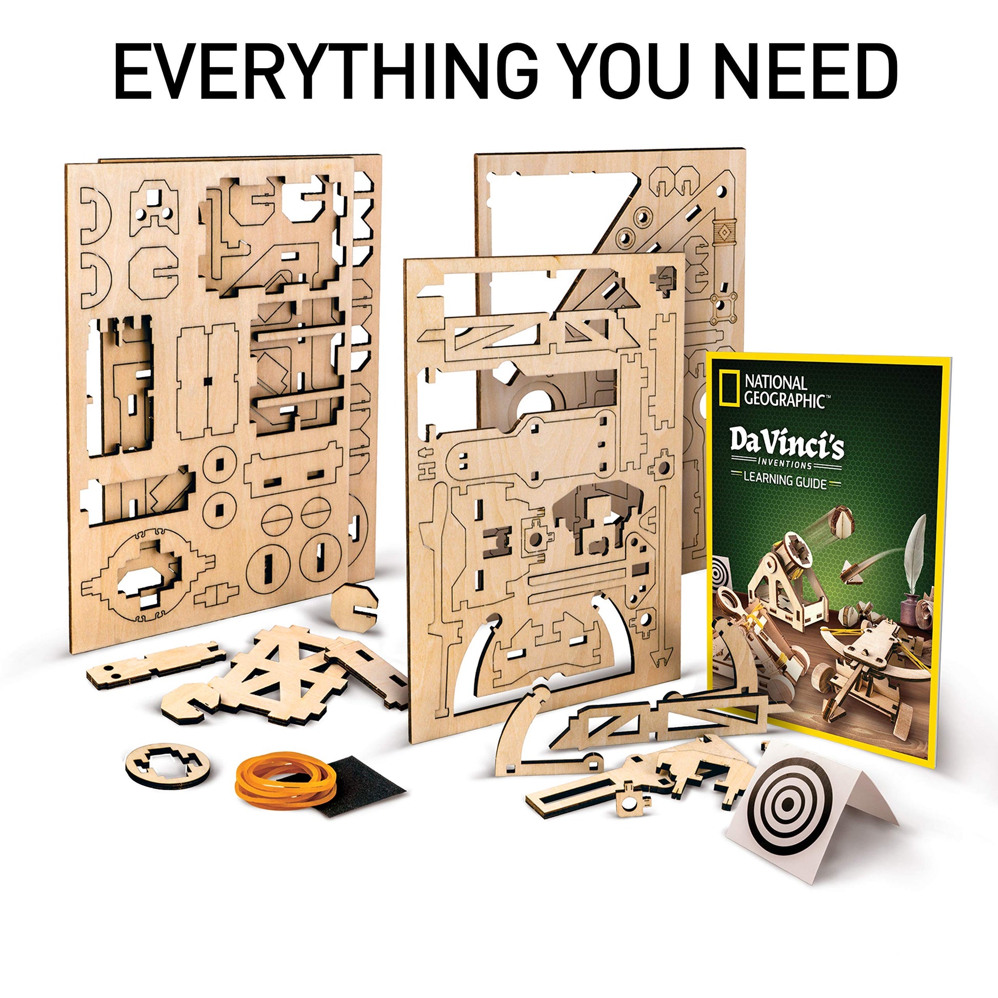 National Geographic Da Vinci Catapult Wood Building STEM Kit for Kids
