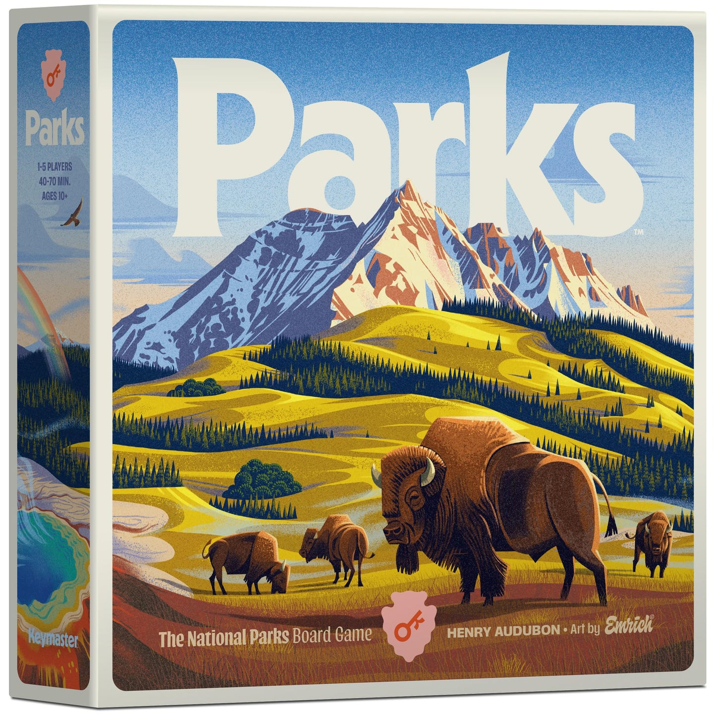 Keymaster Games Parks Base Camp | Beautiful Strategy Game for Families, Adults or Solo | Best Board Game for Nature, Outdoors, and Hiking | The US