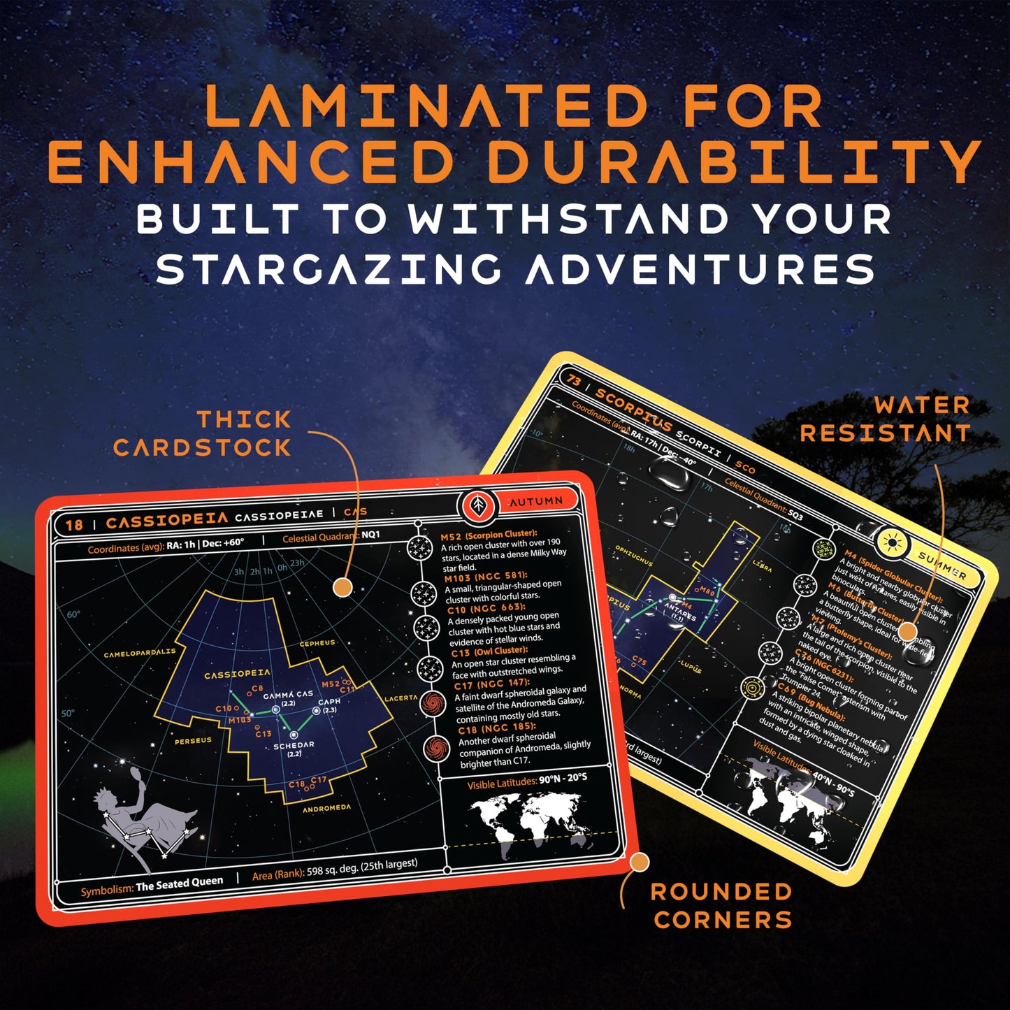 Cosmic Shards: Stargazing Cards - Constellations, 88 Astronomy Flashcards