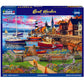 White Mountain 1000 Piece Jigsaw Puzzle Scenic Coastal Summer, Boat Harbor