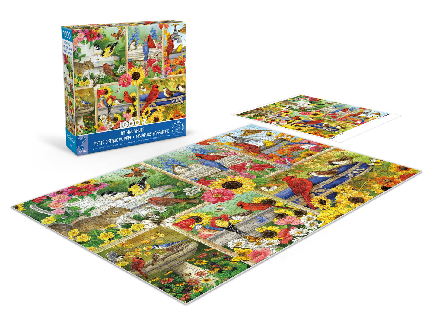 Ceaco - Bathing Birdies - 1000 Piece Jigsaw Puzzle for Adults