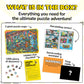 Odd Pieces Jigsaw Puzzles 1000 Pieces with Storytelling Comics, for Women, White Elephant, Mystery Puzzle for Adults & Kids - 19.7'' x 27.6''