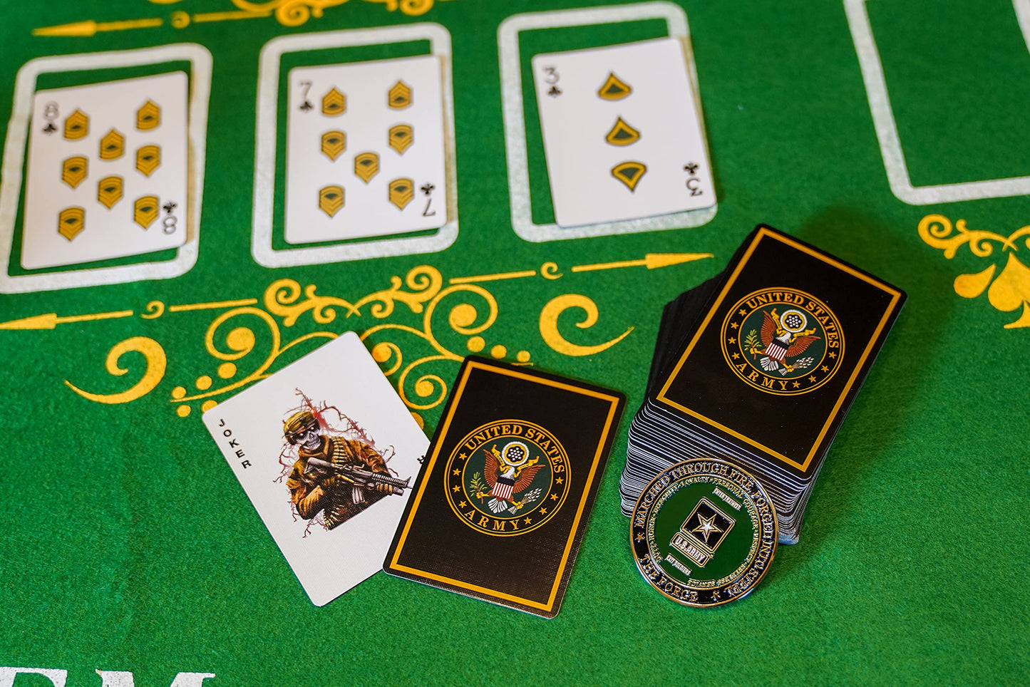 Military Gift Shop US Army Professional Quality Army Playing Cards - Great for Game Night - US Army Gifts for Veterans | Army Playing Cards