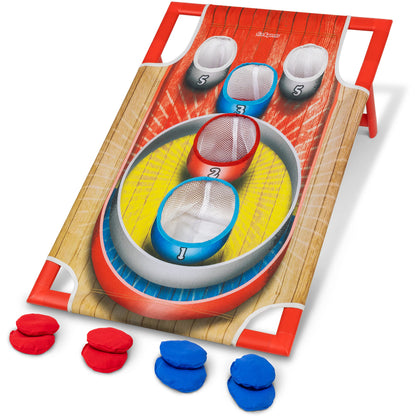 GoSports Cornhole Bean Bag Toss Game - Includes 1 Target, 8 Bean Bags, and Carrying Case