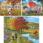 Bits and Pieces Set of 3 Jigsaw Puzzles 300 Pieces - Colorful Seasons Farm