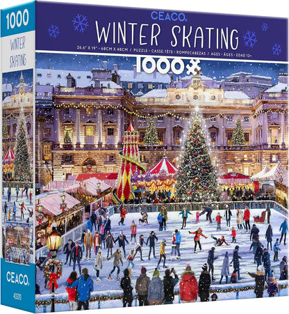 Ceaco - Winter Skating - 1000 Piece Christmas Jigsaw Puzzle