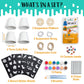 Make Your Own Wind Chime Craft Kit, 2-Pack - Large Bells, Stencils & Beads | DIY Arts and Crafts for Kids Ages 6-12 | Creative Gift for Boys and Girls
