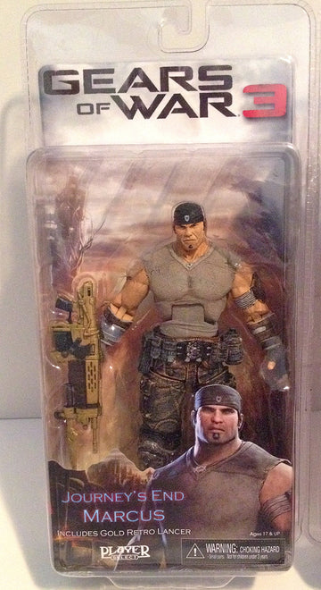 Gears of War 3 Series 3 Action Figure Journeys End Marcus Fenix Gold Retro Lancer