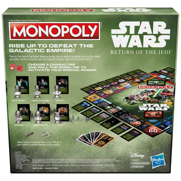 Hasbro Gaming Monopoly: Star Wars Return of The Jedi Board Game for 2-6 Players, Inspired by Return of The Jedi Movie, Game for Families and Kids Ages