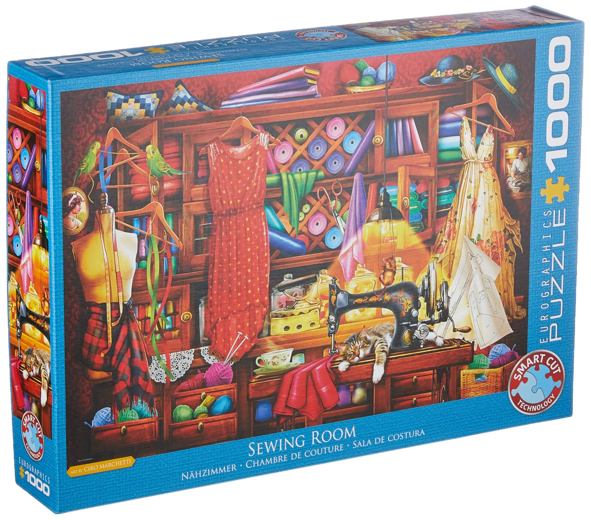 EuroGraphics (EURHR Sewing Craft Room 1000Piece Puzzle 1000Piece Jigsaw Puzzle , Blue