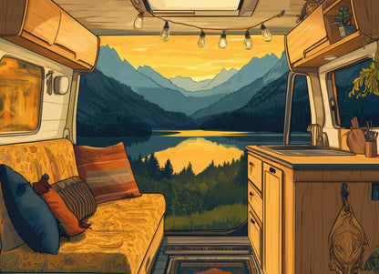 Snappy Puzzles Van Life Vibes | 1000-Piece Jigsaw Puzzle for Adults | Made in The USA with Satin Finish