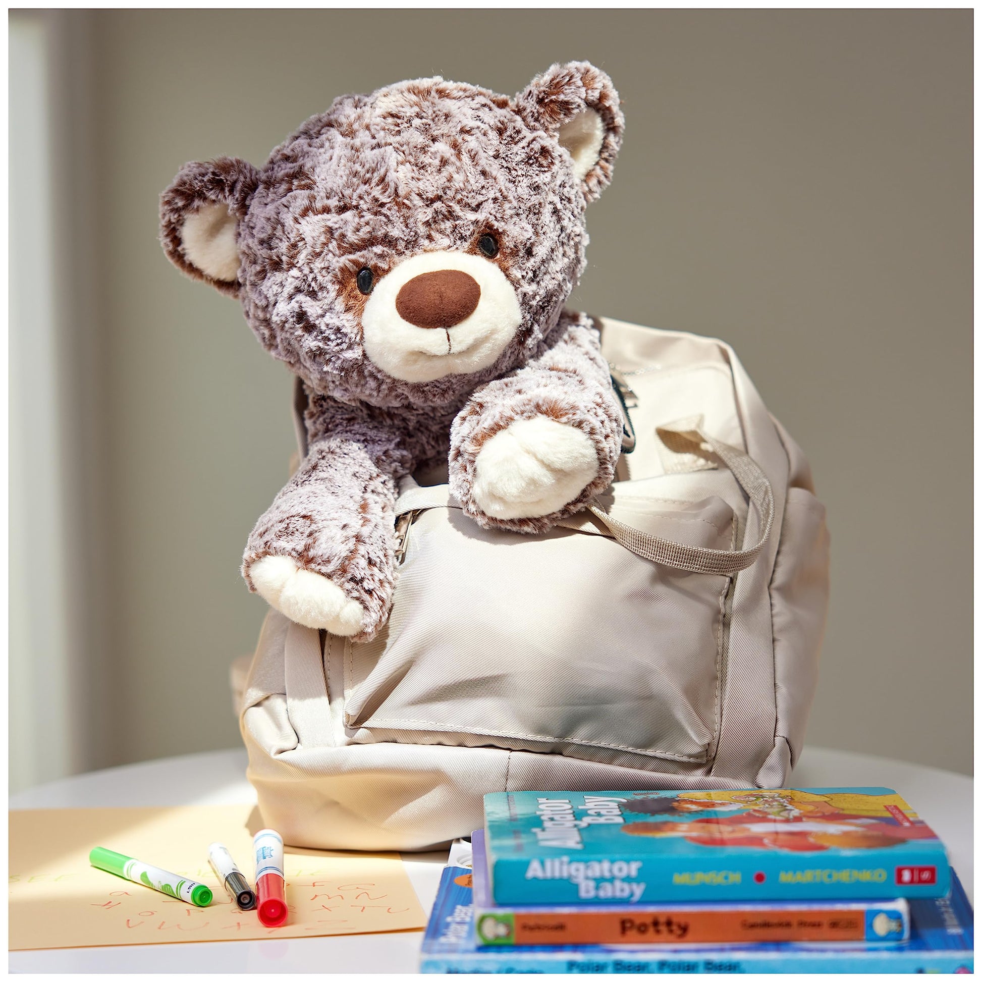GUND Knuffle 12-Inch Two-Tone Brown Teddy Bear Plush Toy for Ages 0+