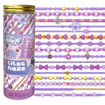 Very Marie - Lilac Haze Bead Tube Kit - Purple Era Friendship Bracelet Beaded Accessories