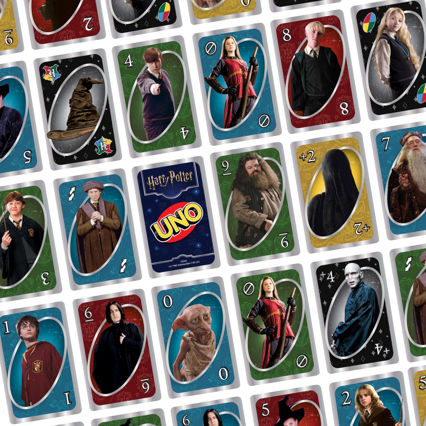 Mattel Games UNO Harry Potter Card Game in Storage Tin for Kids, Adults & Parties, Collectible Deck Based on Popular Series for 2 to 10 Players