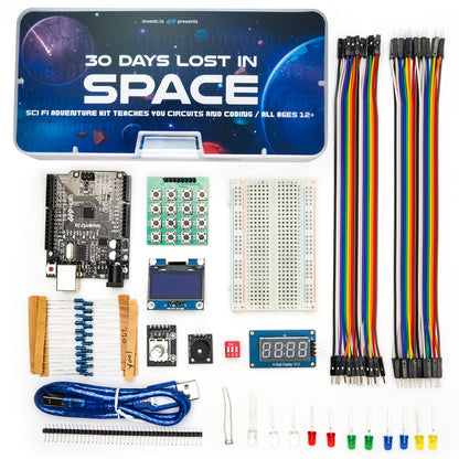 Adventure Kit: 30 Days Lost in Space | Premium STEM Coding Course for Adults & Teens | Robotics & Engineering Projects with Expert Teachers | Arduino