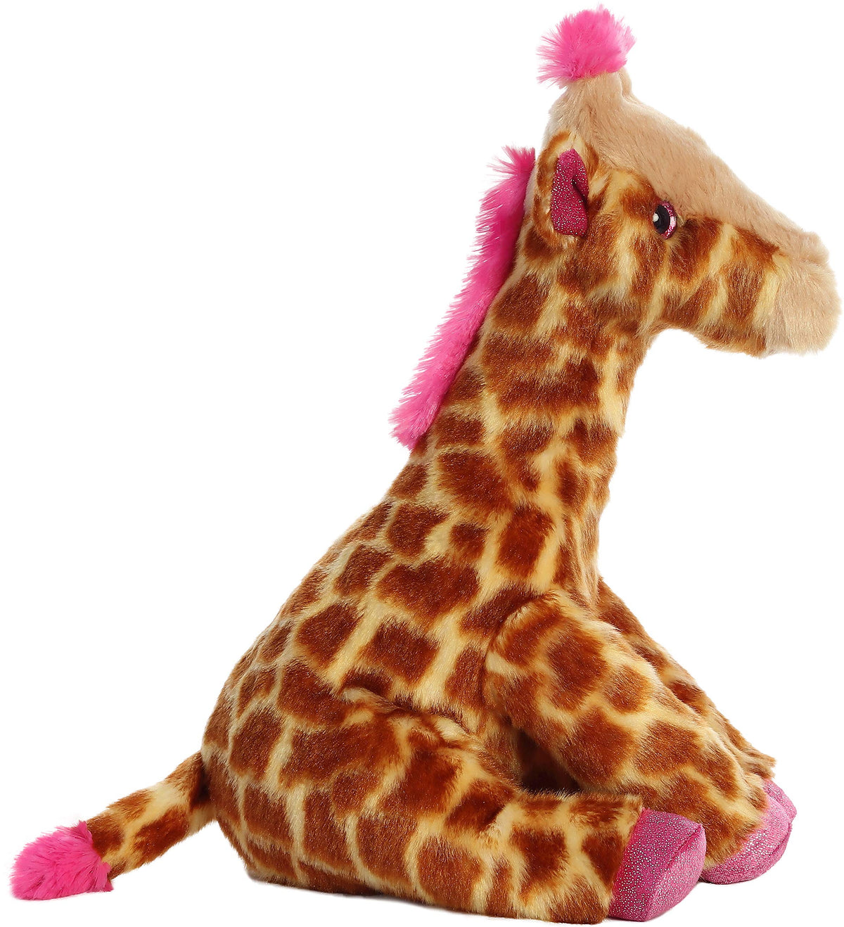 Aurora® Huggable Destination Nation™ Giraffe Stuffed Animal - Global Exploration - Learning Fun - Pink 12 Inches