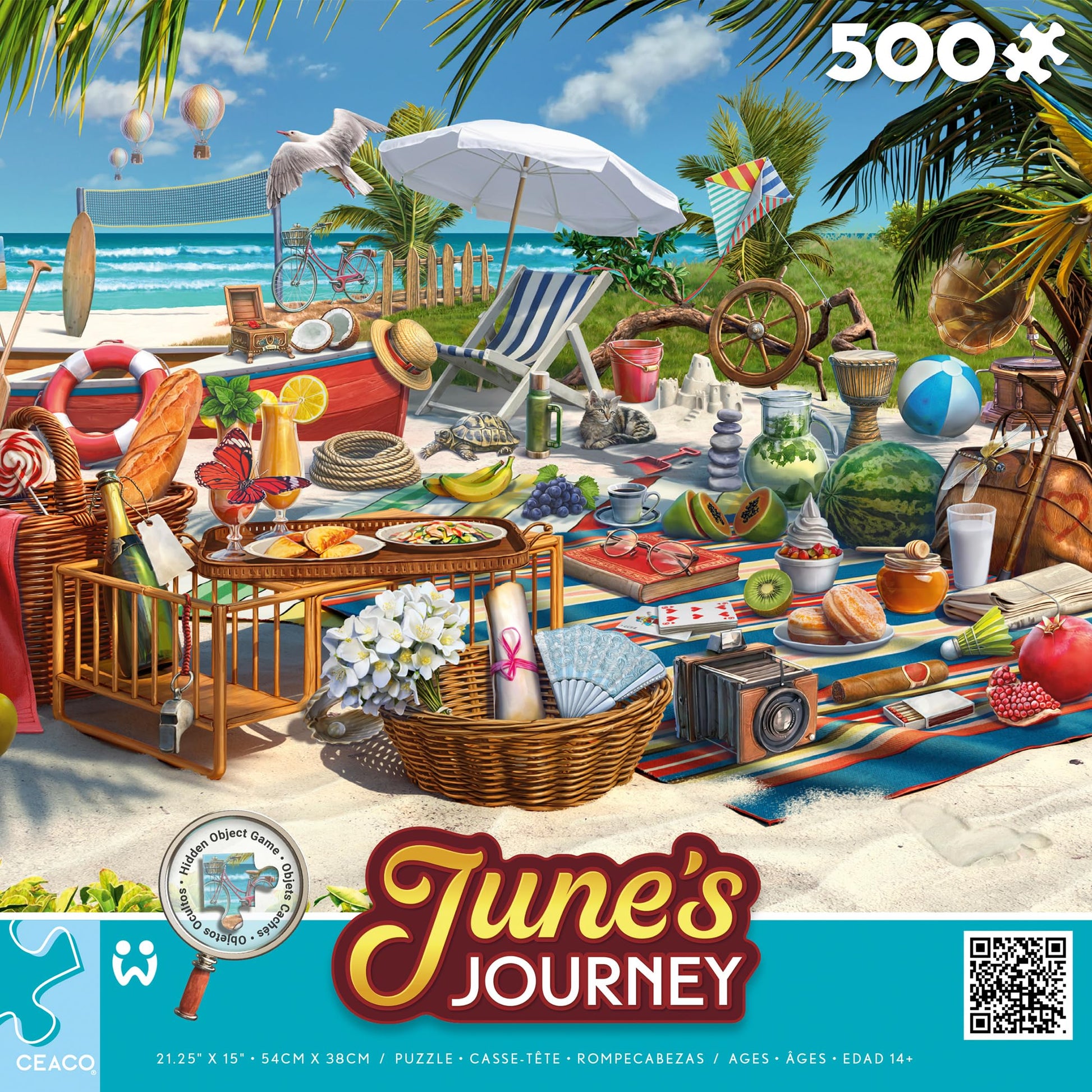 Ceaco - June's Journey Boca Ciega Beach - 500 Piece Puzzle for Adults