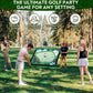 Parkway Play Sticky Golf Chipping Game Set 6x6 ft Metal Frame, Backyard Target Game, 2 Clubs, 25 Sticky Balls, Turf Mat, Indoor Outdoor Yard Sport