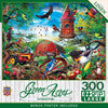 MasterPieces - 300 Piece Jigsaw Puzzle, Large EZ Grip Shapes, Farmland Frolic, Fun for Adults, Seniors, Family, Kids, Matte Finish, 18" x24