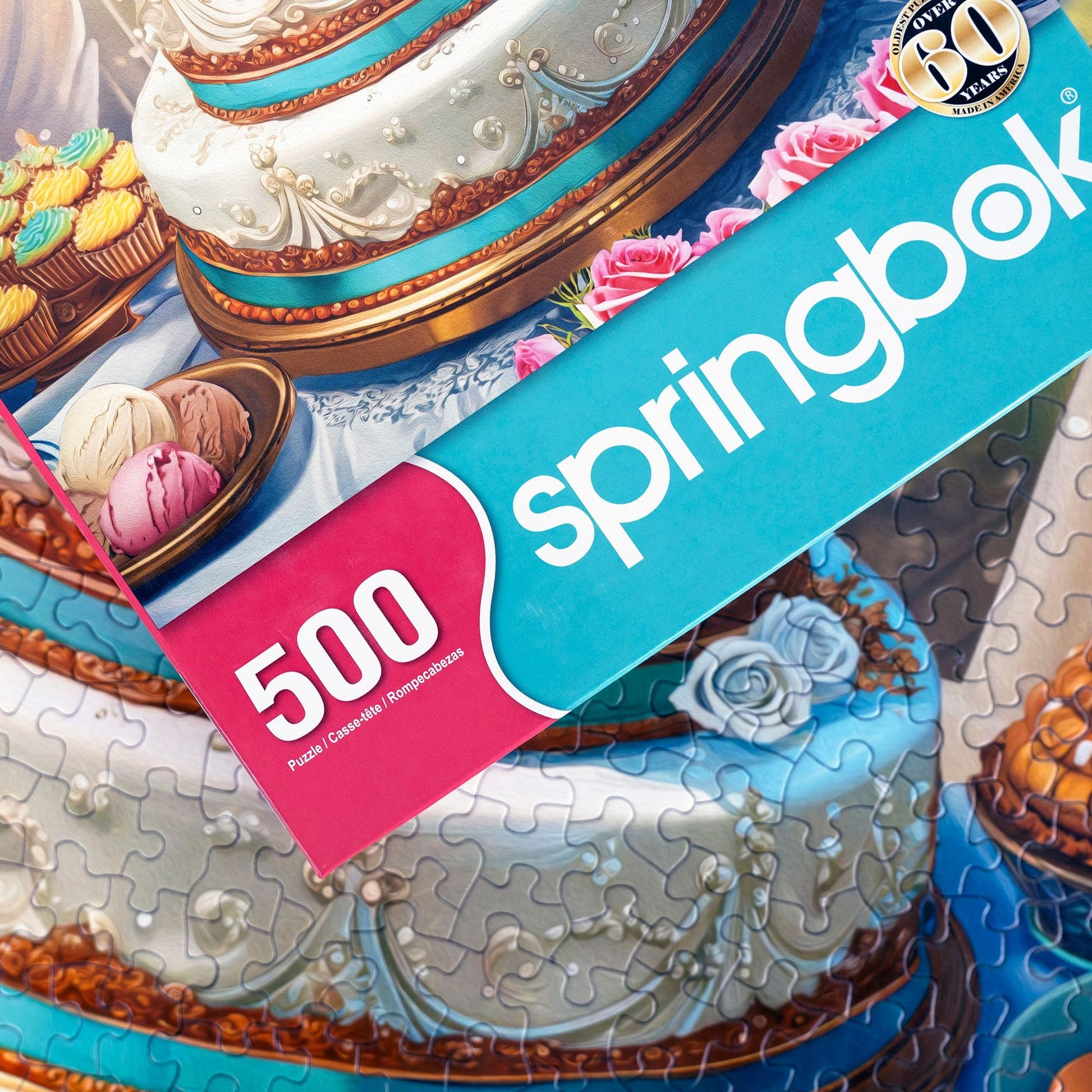 Springbok Wedding Cake 500 Piece Jigsaw Puzzle for Adults - Unique Cut Pieces - Made in USA