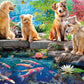 Ceaco - Doggies at the Koi Pond - 500 Piece Jigsaw Puzzle for Adults