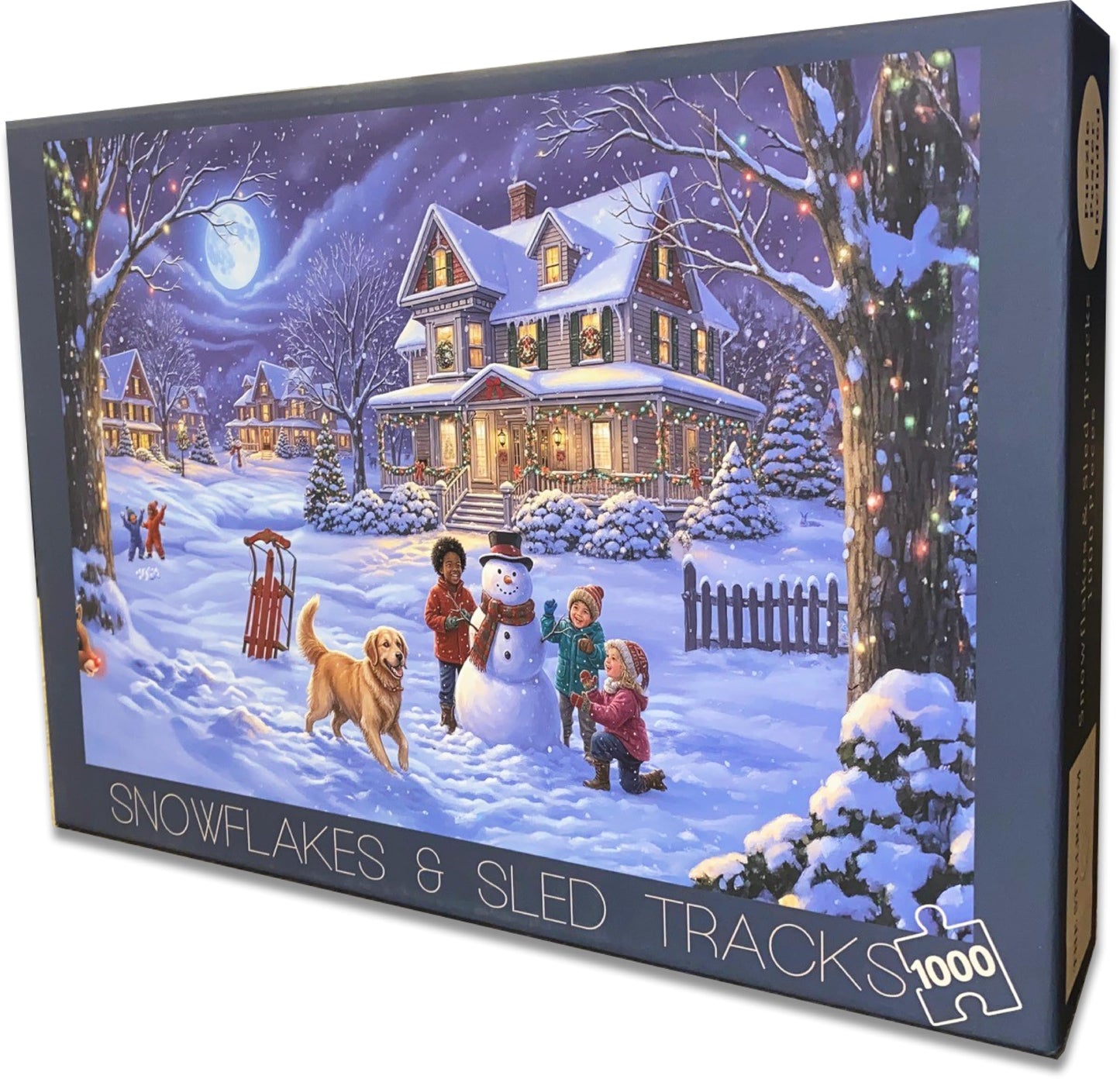 The Stillroom | Snowflakes & Sled Tracks - 1000 Piece Jigsaw Puzzle (Matte)