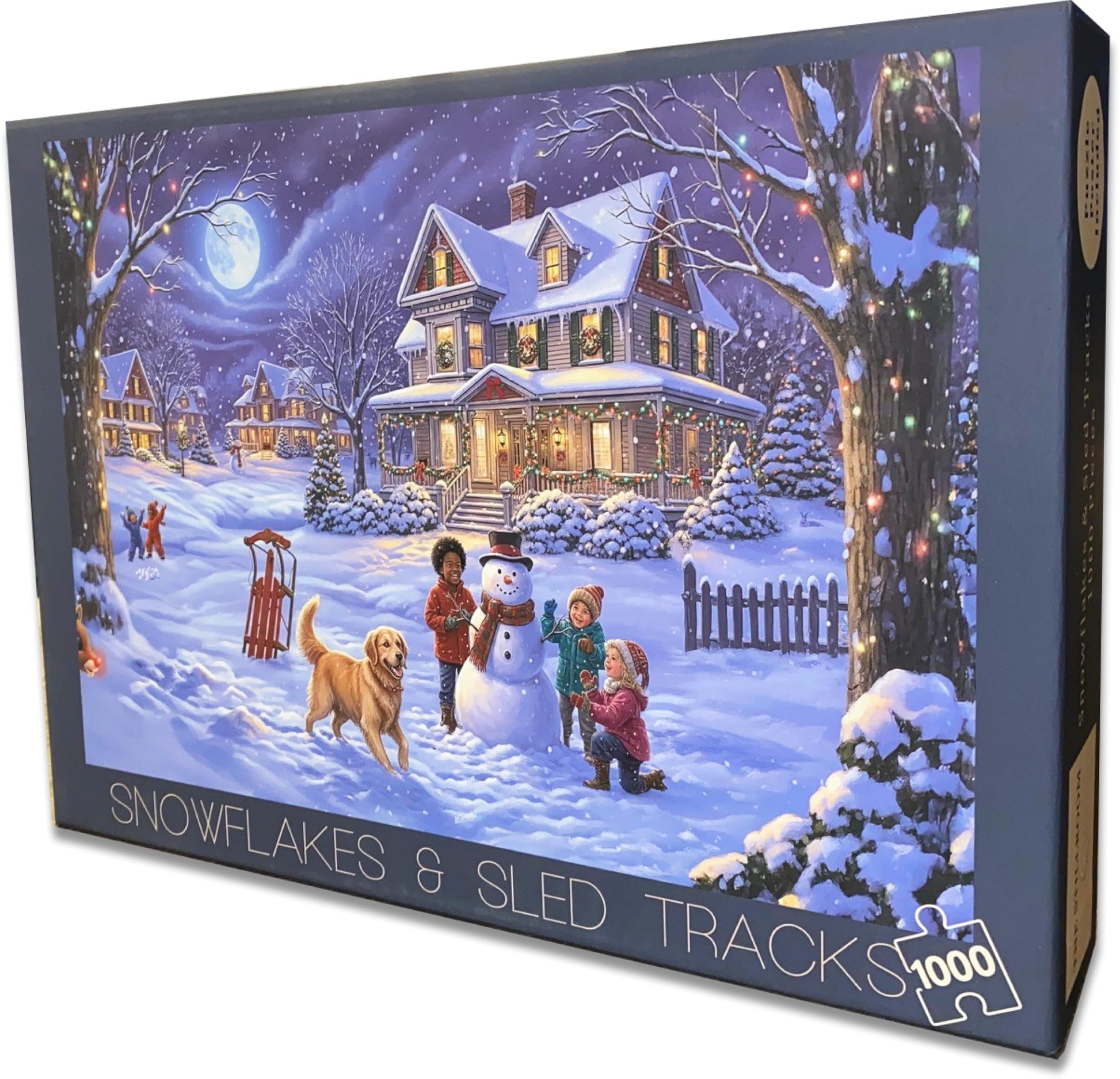 The Stillroom | Snowflakes & Sled Tracks - 1000 Piece Jigsaw Puzzle (Matte)