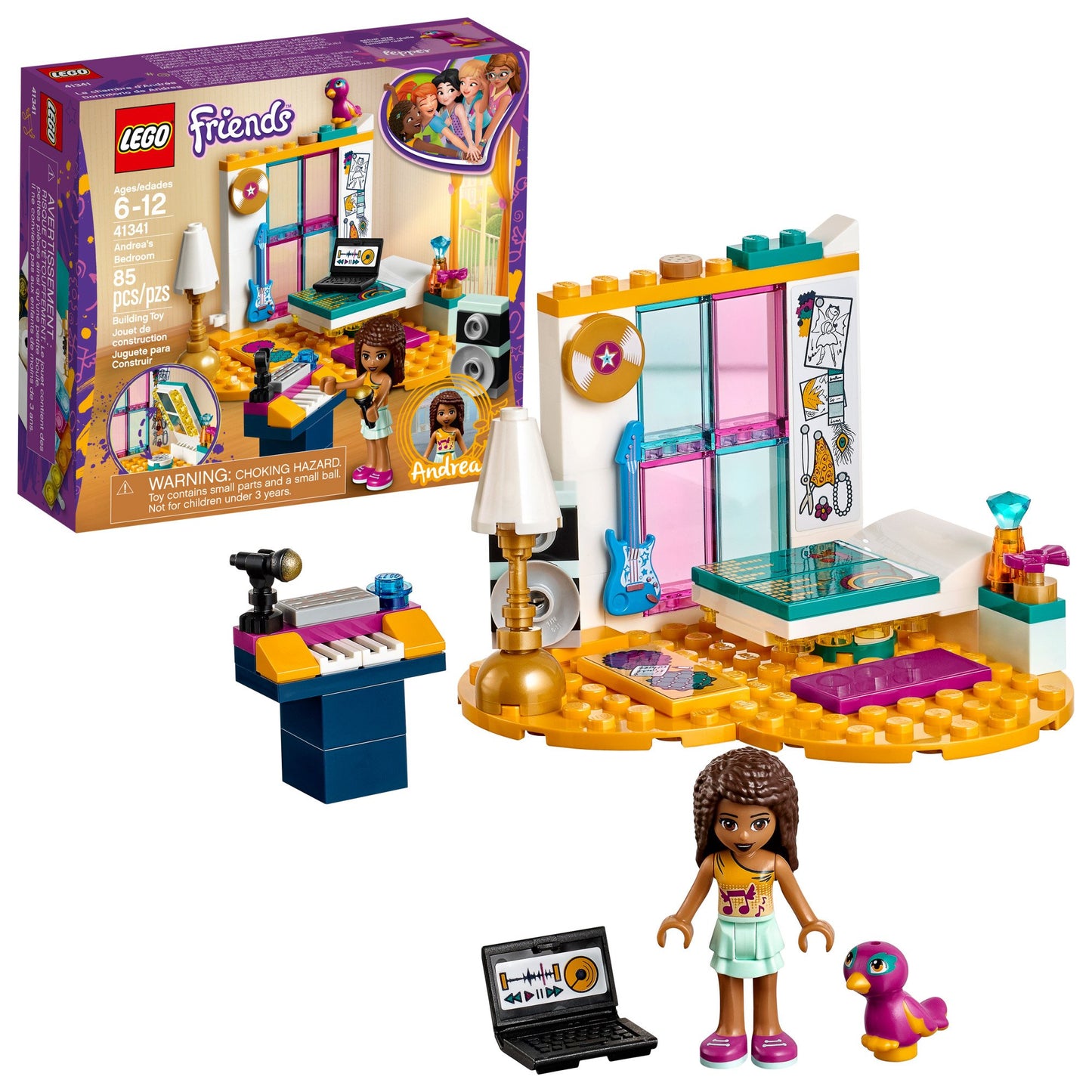 LEGO Friends Andrea’s Bedroom 41341 Building Kit (85 Piece)
