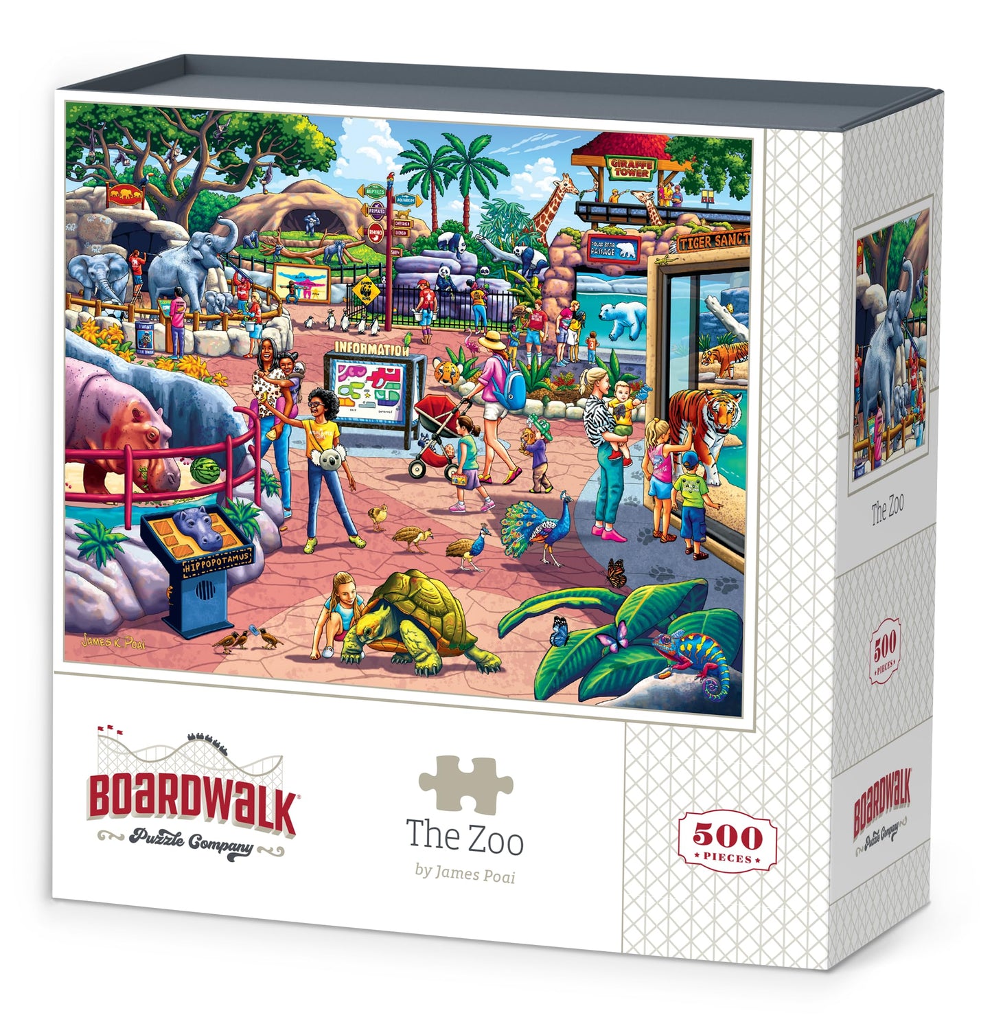 Boardwalk The Zoo 500 Piece Jigsaw Puzzle Fun Family Animal Puzzles with Premium Box, Gift for Adults and Family 16"x20"