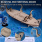 CZYY Miniatures Viking Longship Wood Laser Cut 1 Inch Square Grid Ship Battle Map for D&D, Dungeons and Dragons, Pathfinder or Other Tabletop RPG