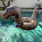 Coconut Outdoor Giant Tyrannosaurus Rex Pool Float, Inflatable T-Rex Ring