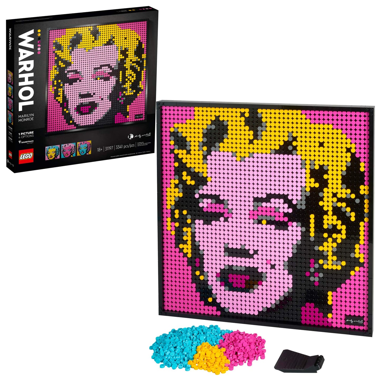 LEGO Art Andy Warhol’s Marilyn Monroe 31197 Collectible Building Kit for Adults; an Excellent Gift for Adults to Make Stunning Wall Art at Home and