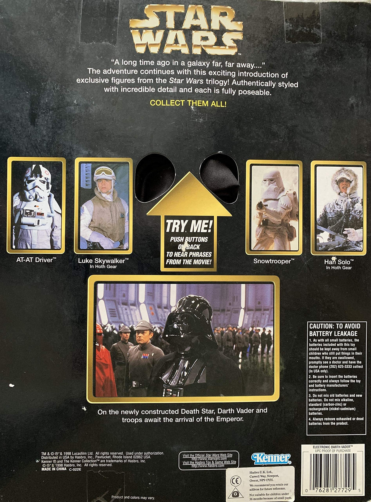 Star Wars 12 Electronic Darth Vader Action Figure by Kenner